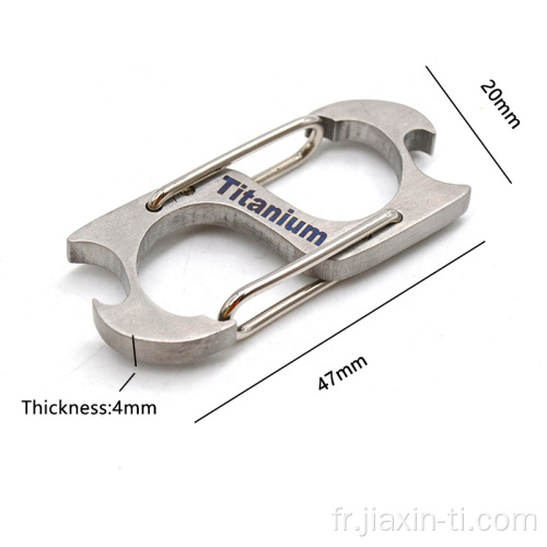 Mousqueton en titane EDC multi-outils avec ouvre-bouteille